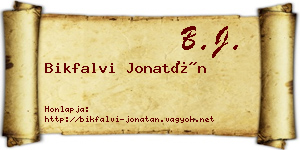 Bikfalvi Jonatán névjegykártya